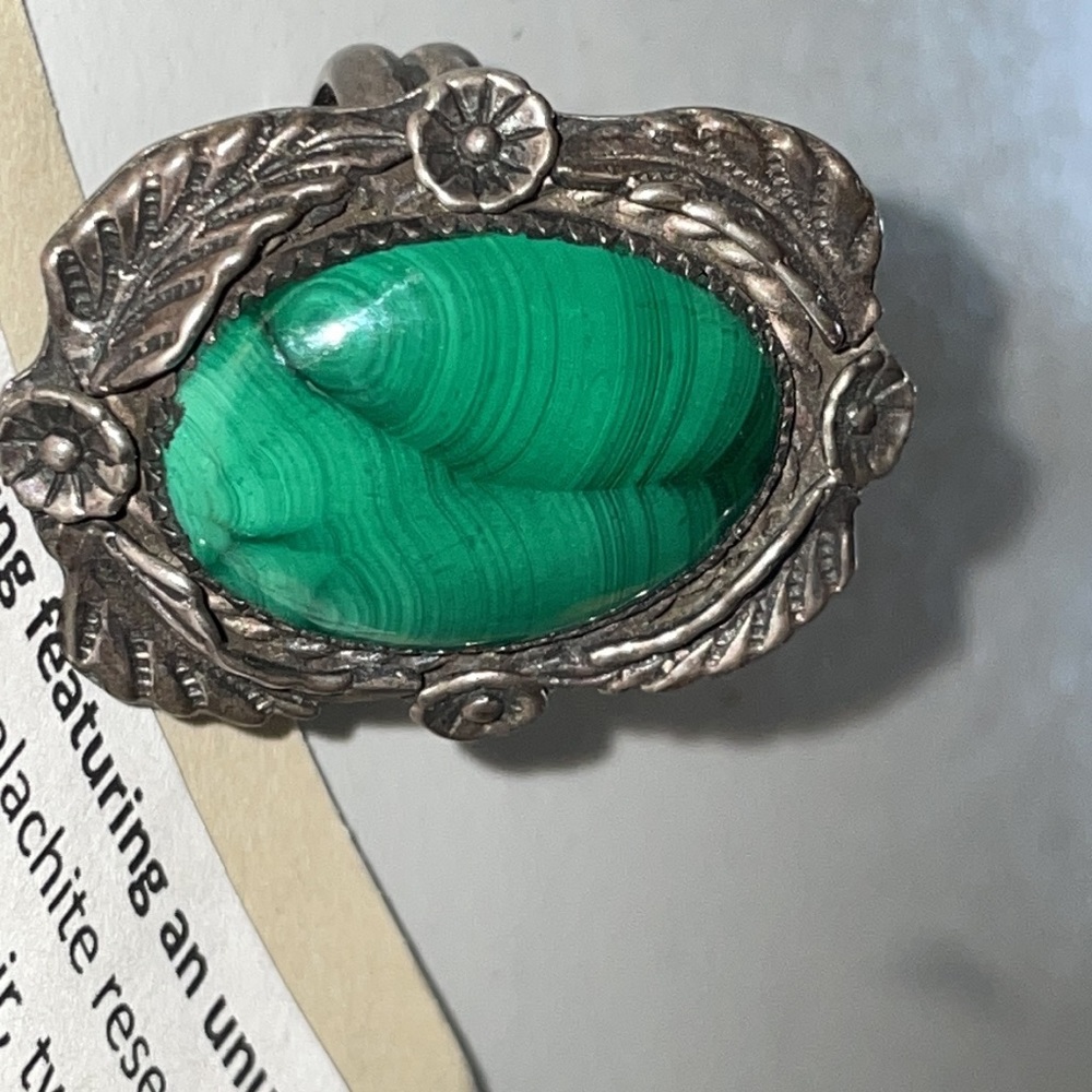 Navajo SS Malachite Ring
